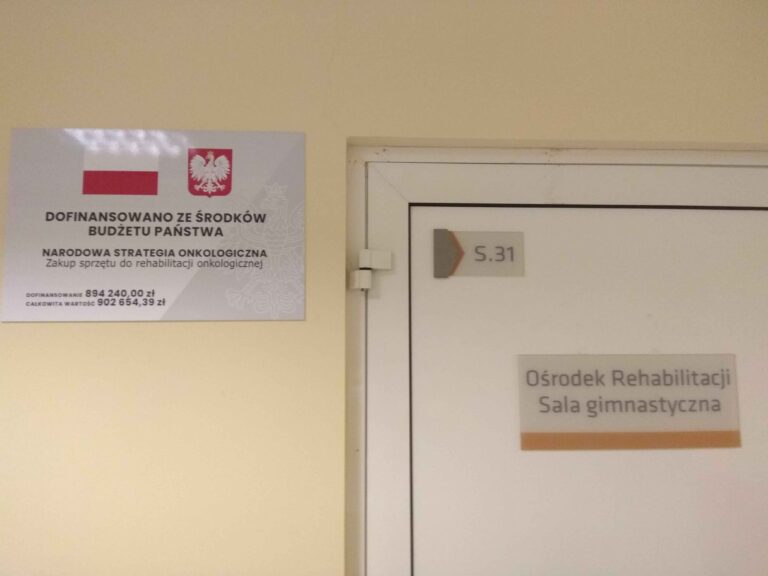 Sala 31, Ośrodek rehabilitacji, Sala gimnastyczna, ul Szamarzewskiego