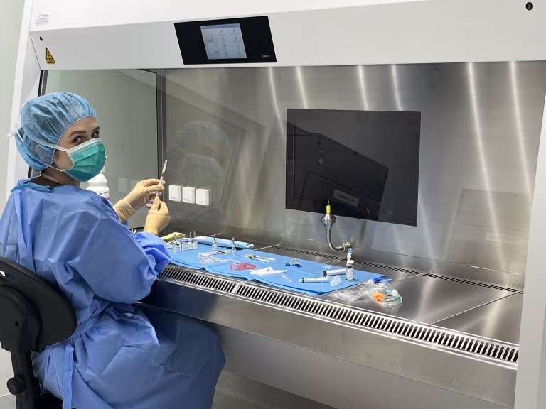 Pracownia medyczna podczas wykonywania badania