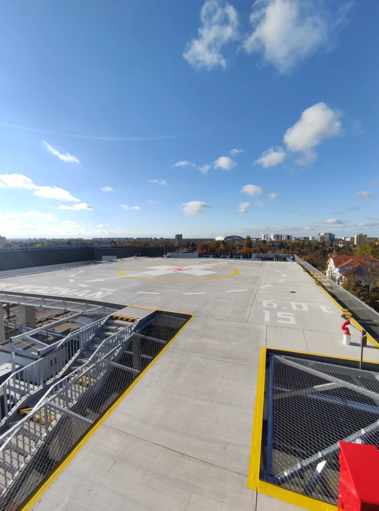 Lądowisko na dachu szpitala